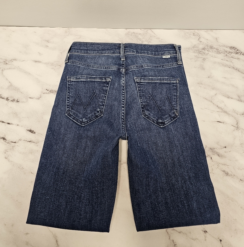 MOTHER The Mid‎ Rise Dazzler Ankle Straight Leg Blue Jeans 25 Preowned - Picture 6 of 11